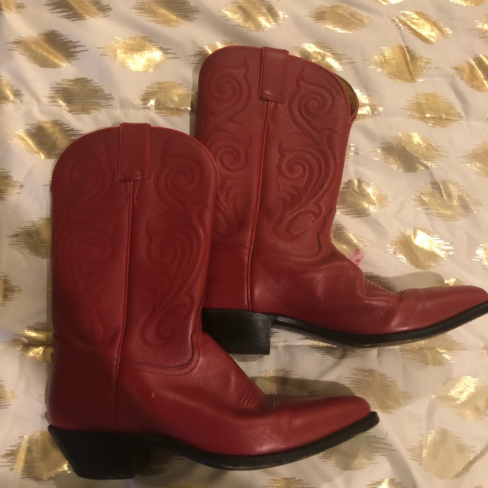 Bright Red Women’s Tony Lama boots